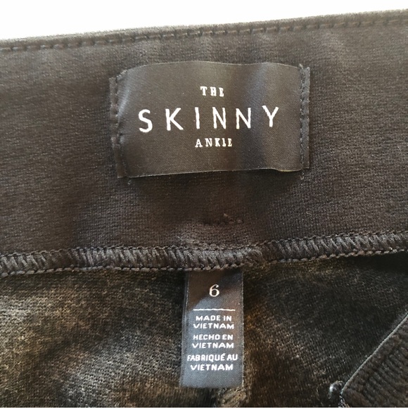 WHBM Ponte Charcoal Gray Comfort Side-Zip Ankle Pants (6) - Picture 13 of 15